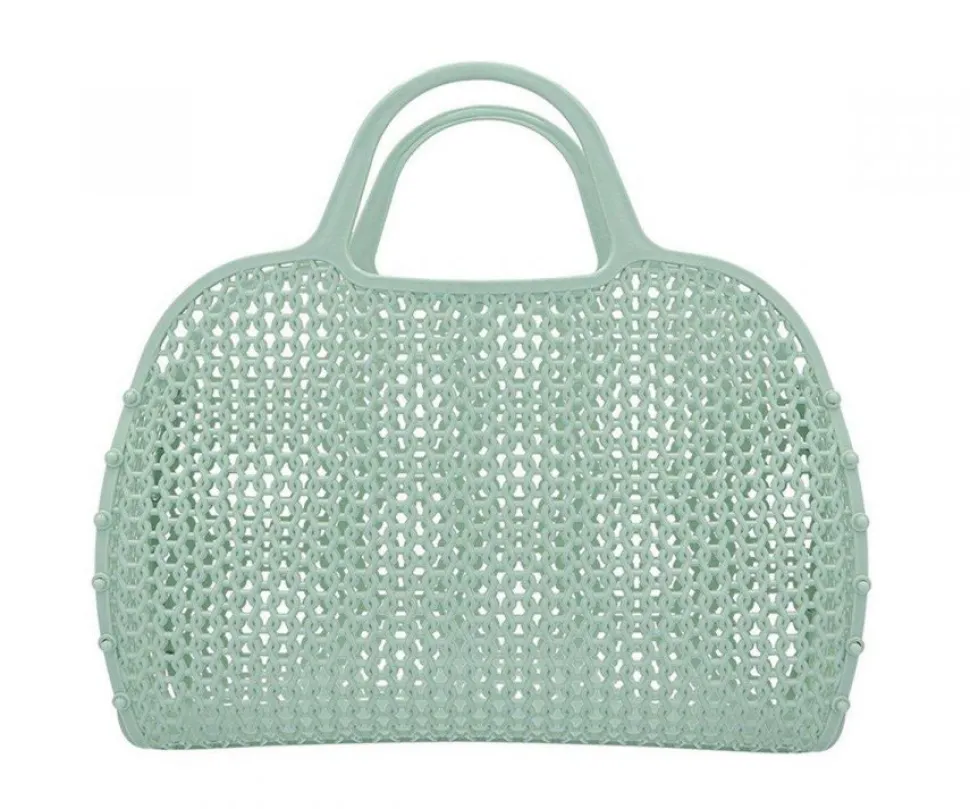 Bolso de playa retro verde menta