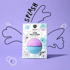 Bomba de baño twin azul y morado