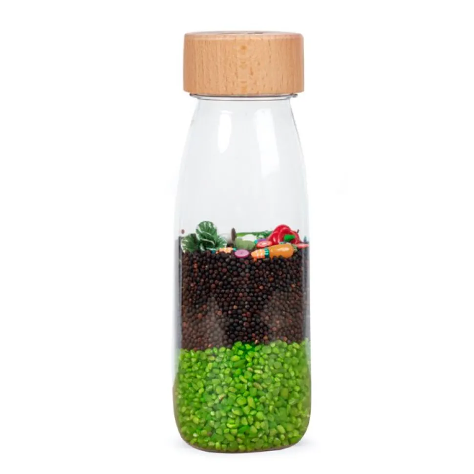 botella sensorial aprende las verduras