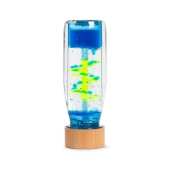 Botella sensorial espiral azul
