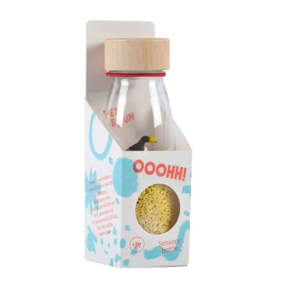 botella sensorial sonido tucán petit boum