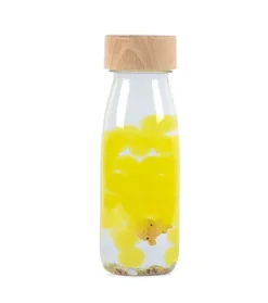 botella sensorial sonido pez globo amarilla petit boum
