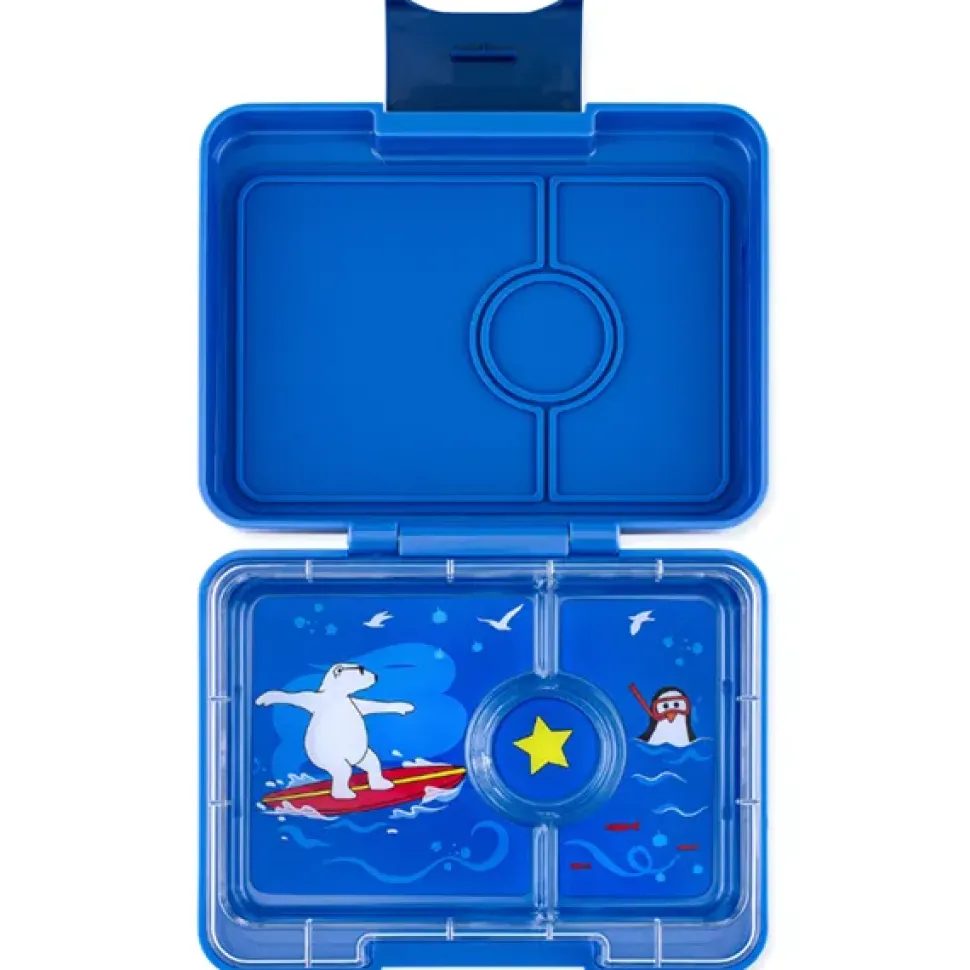 Caja almuerzo Yumbox snack 3 compartimentos polar bear blue