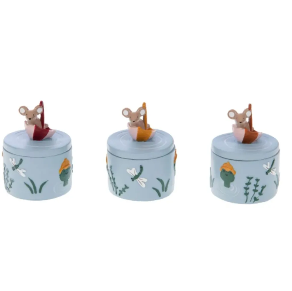 Caja ratón dientes paragua + colores