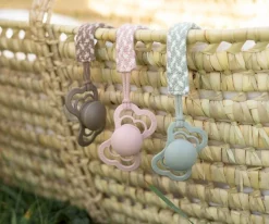 Chupetero BIBS Trenzado Sage/Ivory