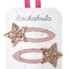Clips estrella purpurina rosa Rockahula