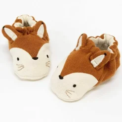 conjunto bebé gorro y botines zorro