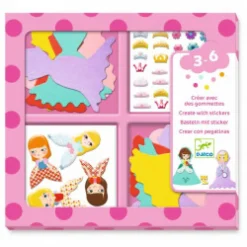 Crear con pegatinas me gustan las princesas