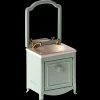 Espejo y mueble lavabo. Menta