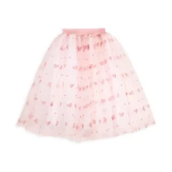 Falda enagua corazones purpurina