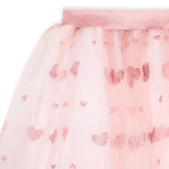 Falda enagua corazones purpurina