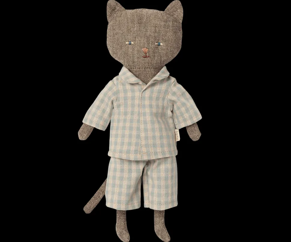 Gatito en pijama vichy Maileg
