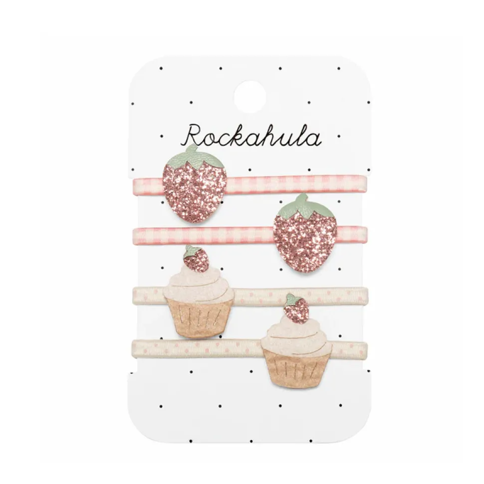 Gomas de fresa y cupcakes