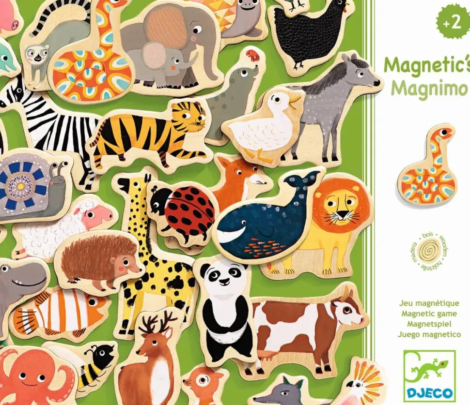 Imanes madera animales