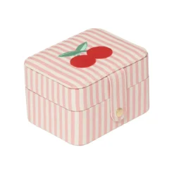 Joyero con diseño de cereza a rayas