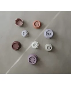Juego de cubos apilables retro petal