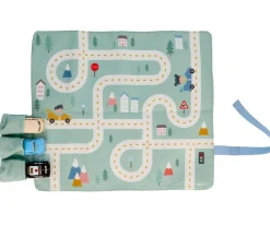 Juego mantel con circuito + 3 coches Azul