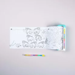 juego de bolsillo para colorear dinos 8 pinturas