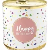 Lata redonda brownie confeti happy birthday