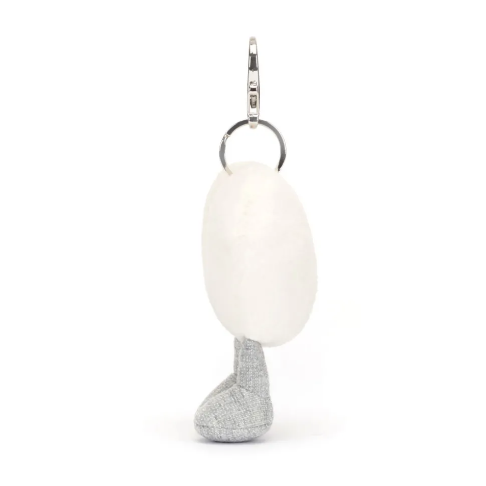 Llavero bolso corazón blanco