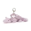 Llavero para Bolso dragón lavanda