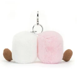 Llavero para bolso pareja malvavisco