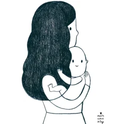 LÁMINA BEBÉ Y SU MAMÁ: ABRAZO