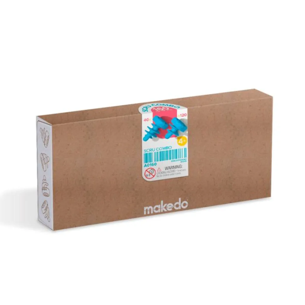 Makedo Pack de tornillos mix 160 piezas
