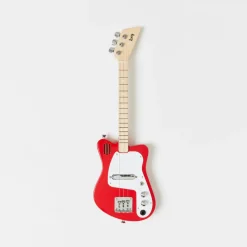 Mini guitarra acústica eléctrica loog roja