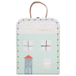 Muñeca mini maleta casita lila meri meri