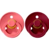 PACK CHUPETES BIBS CORAL/RUBY