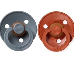 PACK CHUPETES BIBS RUST/SMOKE
