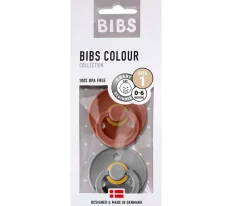 PACK CHUPETES BIBS RUST/SMOKE