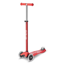 Patinete maxi micro deluxe led rojo