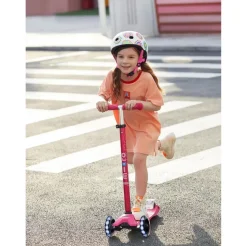 Patinete maxi micro deluxe led rosa