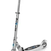 Patinete Micro sprite led plata