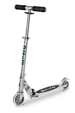 Patinete Micro sprite led plata