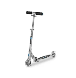 Patinete Micro sprite led plata