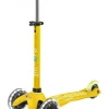 Patinete mini micro deluxe led amarillo
