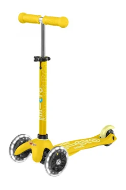 Patinete mini micro deluxe led amarillo