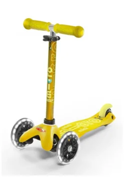 Patinete mini micro deluxe led amarillo