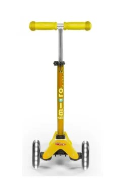 Patinete mini micro deluxe led amarillo