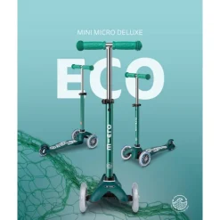 Patinete mini micro deluxe eco led verde
