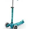 Patinete mini micro deluxe led Aqua