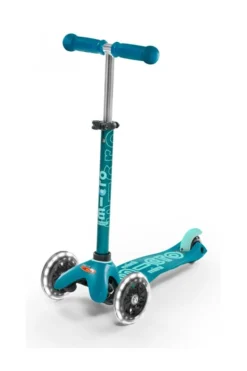 Patinete mini micro deluxe led Aqua