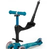 Patinete mini micro 3en1 deluxe azul hielo
