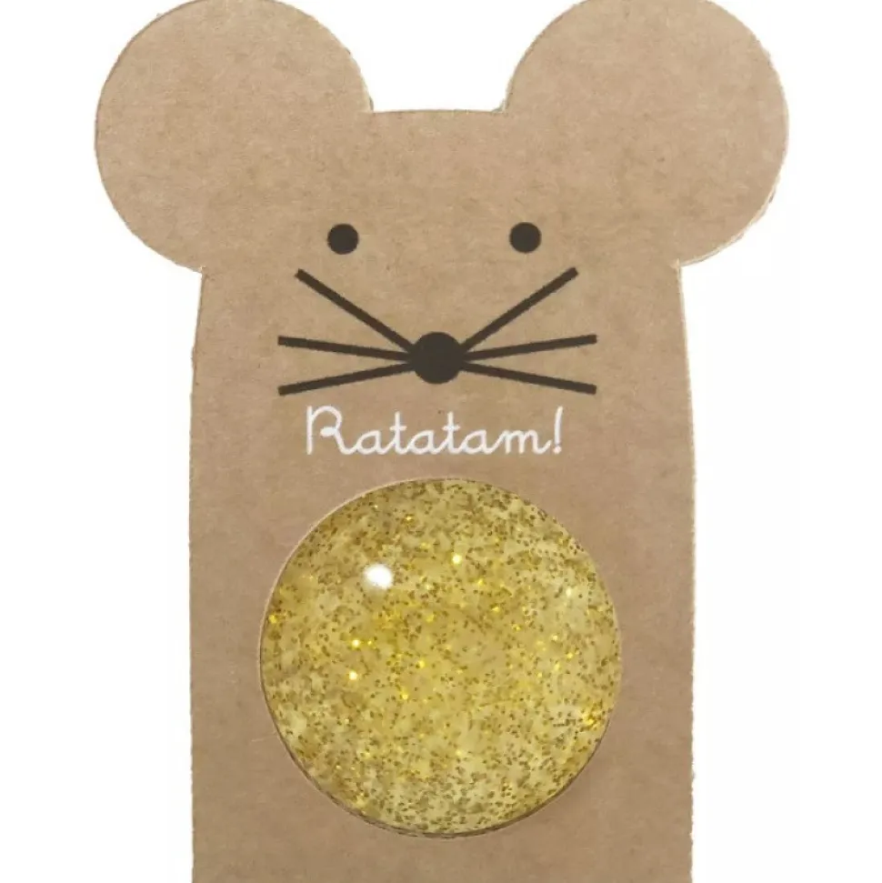 pelota ratón saltarina oro 43mm