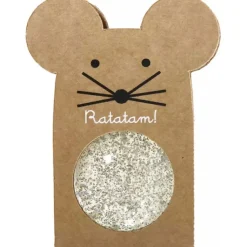 pelota ratón saltarina plata 43mm
