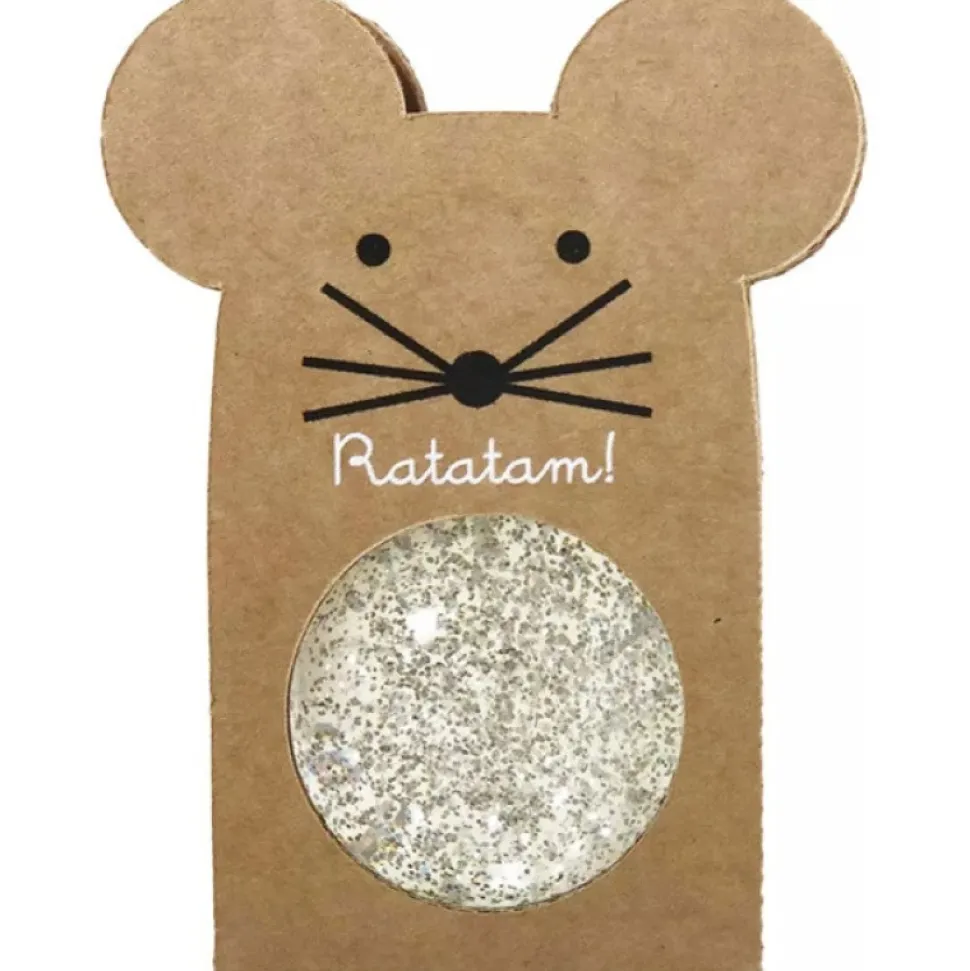 pelota ratón saltarina plata 43mm
