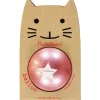 pelota gato rosa purpurina 15cm